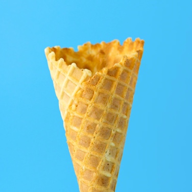 an empty icecream cone